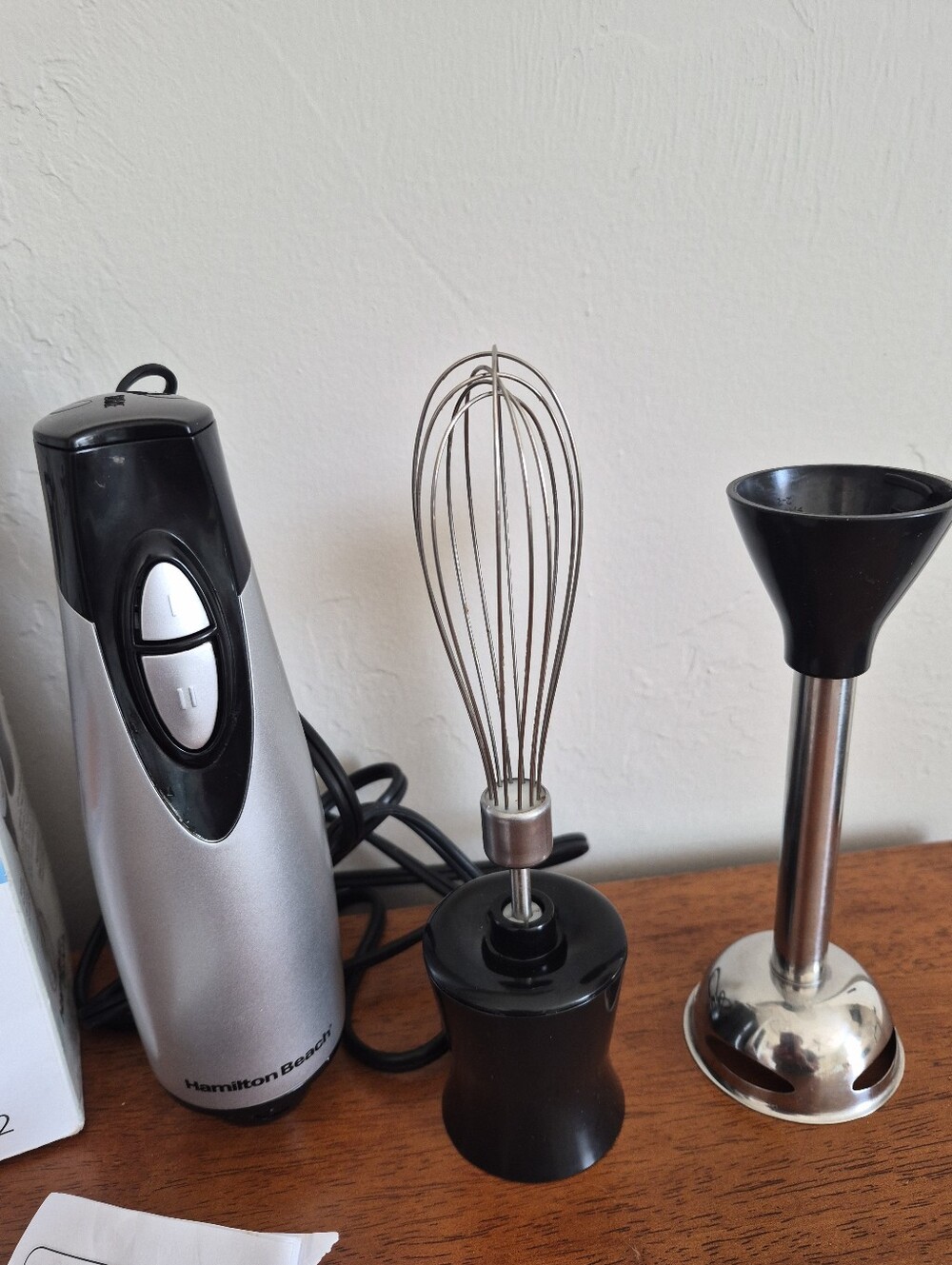 Hamilton Beach Silver and Black Immersion Hand Blender with Whisk - Picture 3 of 3